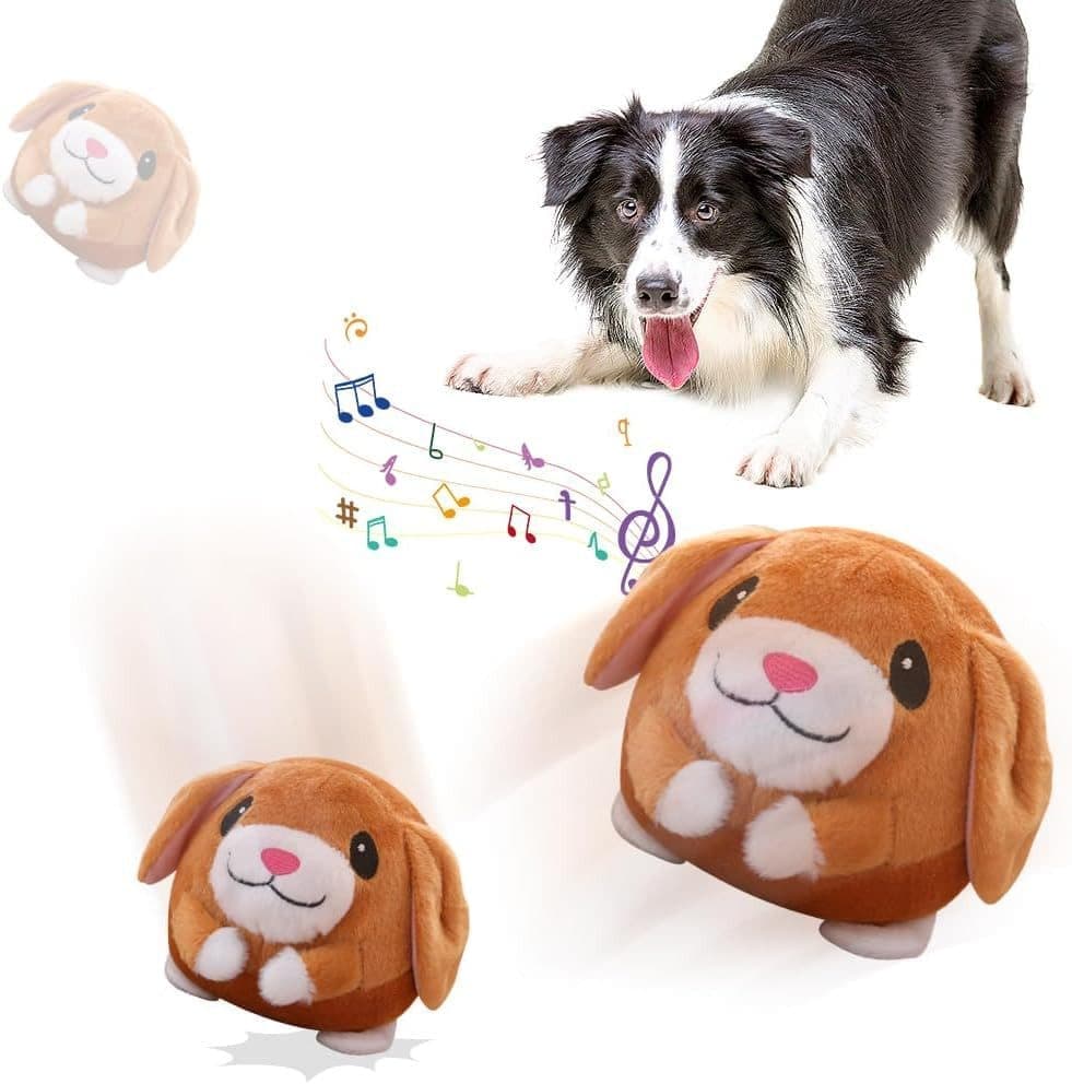Interactive Plush Dog Toy for Training and Play, Durable Ball Design - Image 1