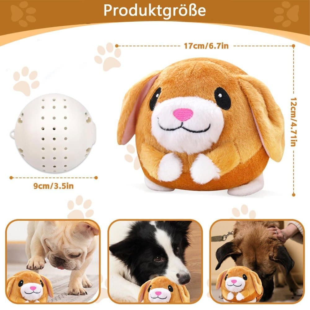 Interactive Plush Dog Toy for Training and Play, Durable Ball Design - Image 2