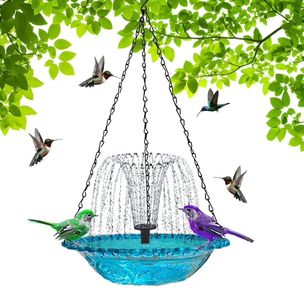 Solar Powered Bird Bath Fountain for Garden and Outdoors, Automatic Solar Waterer, Pink - Image 3