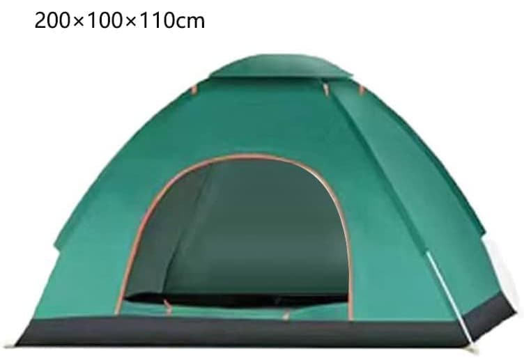 200×100×110cm Green Camping Tent Automatic Pop Up Beach Tent Wind Shelter Waterproof Spacious Easy Set Up - Image 5