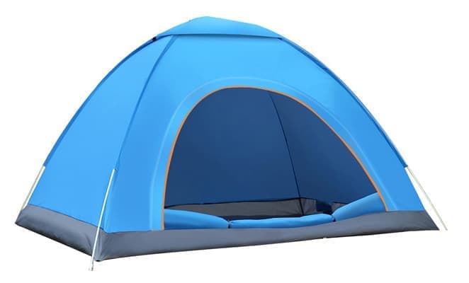 1-Person Camping Tent Automatic Pop Up Beach Tent Waterproof Wind Shelter Easy Setup, Blue, 200x100x110cm - Image 1