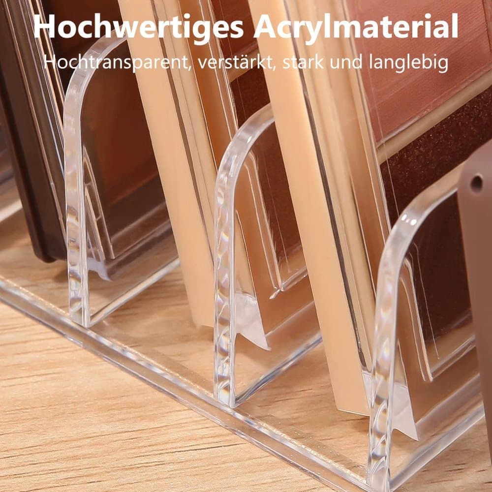 2-Pack Acrylic Makeup Organizer with 7 Compartments for Eyeshadow, 17×12.5×4cm, Perfect for Vanity and Dressing Tables - Image 4