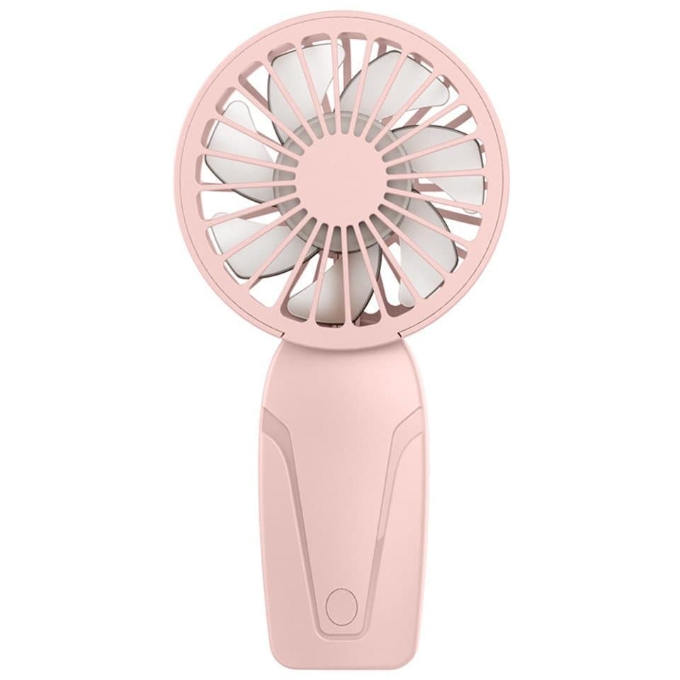 Portable Mini Hand Fan USB Rechargeable with 3 Speeds, Quiet Handheld Fan, Pink - Image 1
