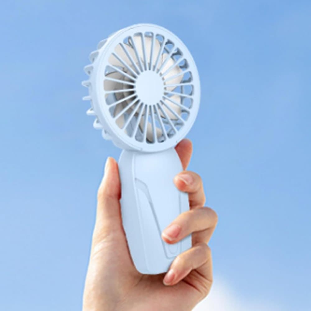 Portable Mini Hand Fan USB Rechargeable with 3 Speeds, Quiet Handheld Fan, Pink - Image 8