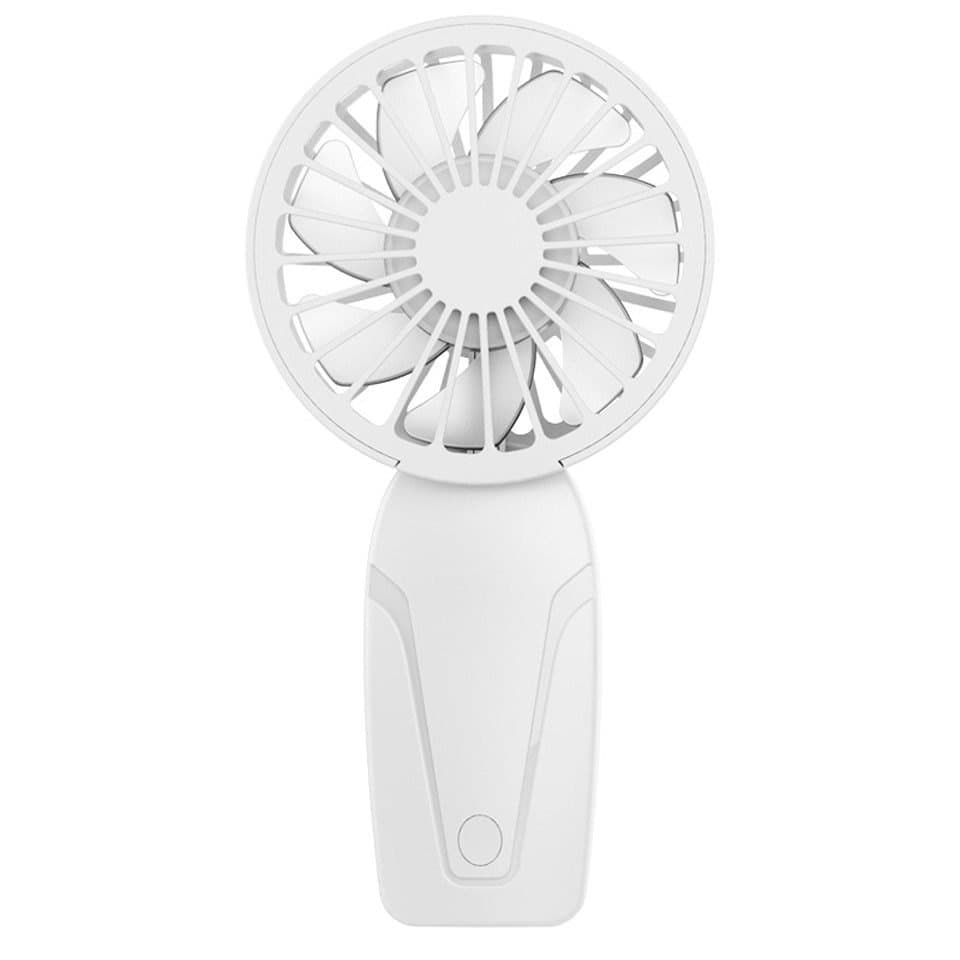 Portable Mini Hand Fan USB Rechargeable with 3 Speeds, Quiet Handheld Fan, White - Image 1