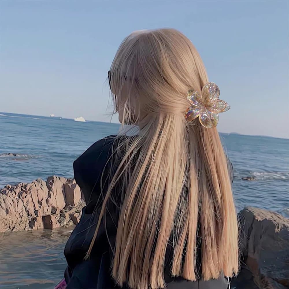 6-Pack Non-Slip Flower Hair Clips, with Flowers - Image 2