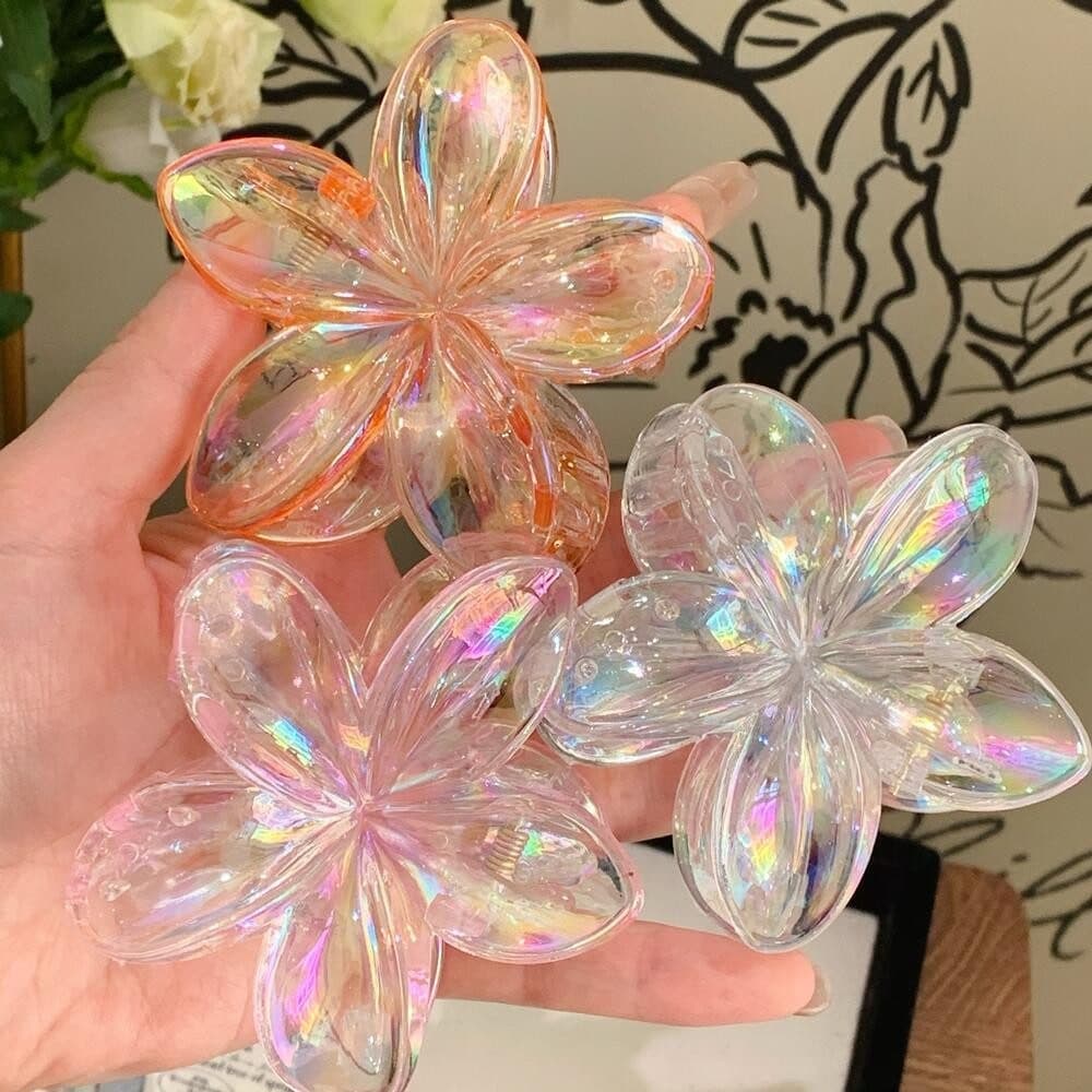 6-Pack Non-Slip Flower Hair Clips, with Flowers - Image 5