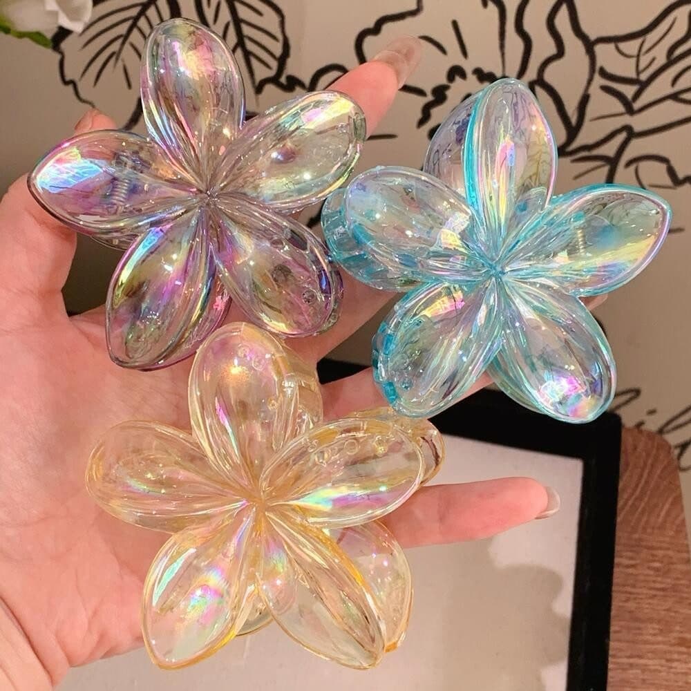 6-Pack Non-Slip Flower Hair Clips, with Flowers - Image 6