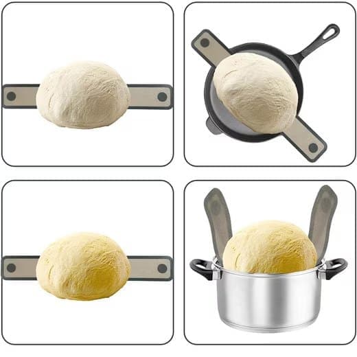 2-Pack Nonstick Silicone Baking Mat with Long Handles, Gray - Image 3