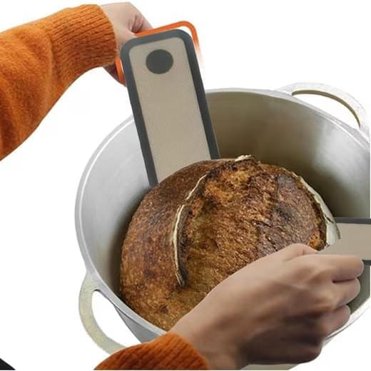 2-Pack Nonstick Silicone Baking Mat with Long Handles, Gray - Image 5