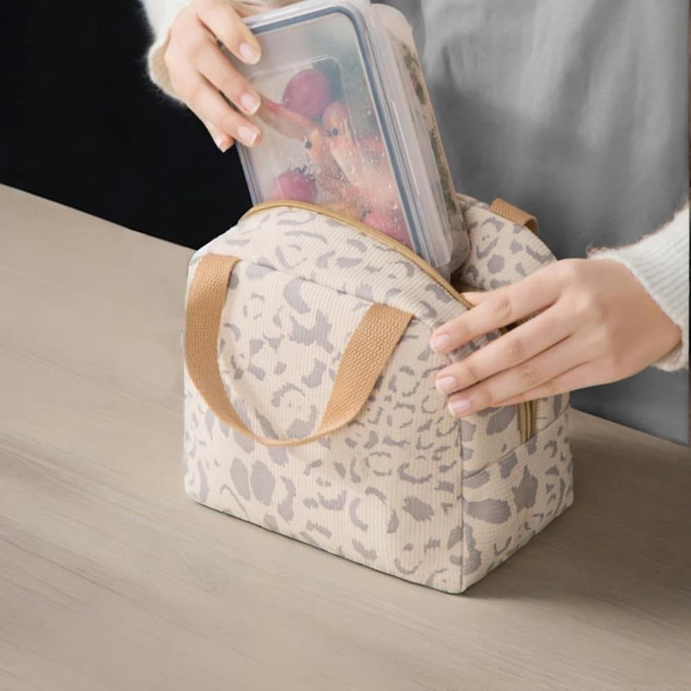 Insulated Lunch Bag Reusable Portable Small Cooler for Food, Office Gym Beach Travel, Yellow - Image 6