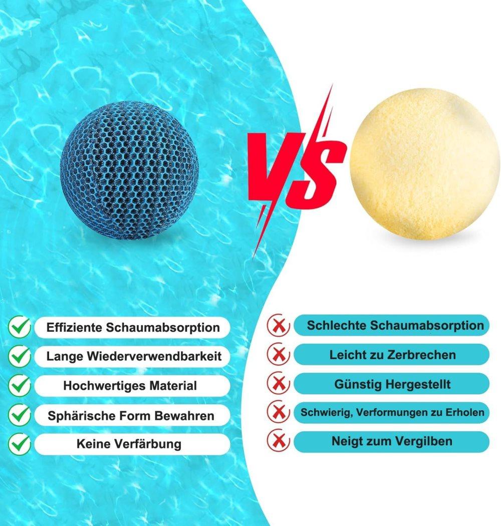 4-Pack 7 cm Reusable Filter Balls for Hot Tub and Pool Cleaning, Effective Suction - Image 3
