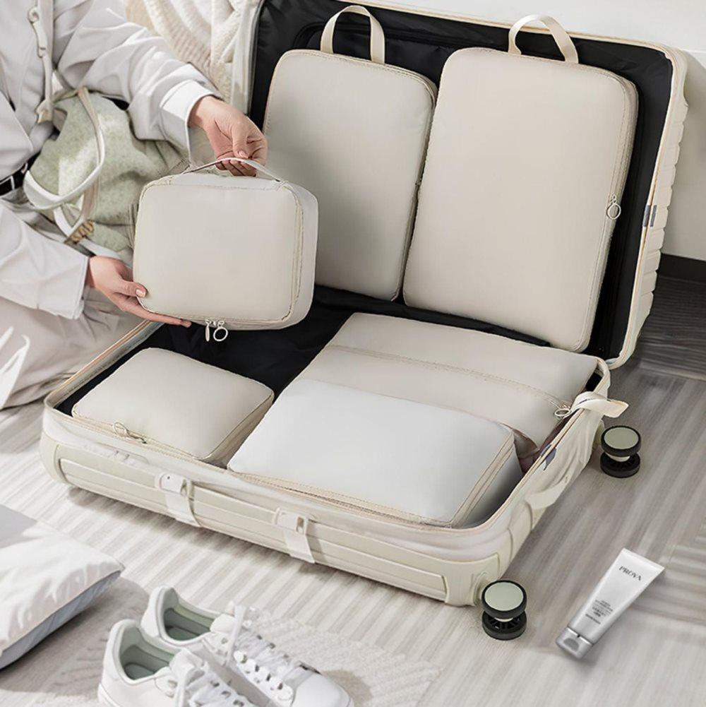 6-Piece Waterproof Travel Storage Bags Organizer, Blue, Compatible with Suitcase - Image 3