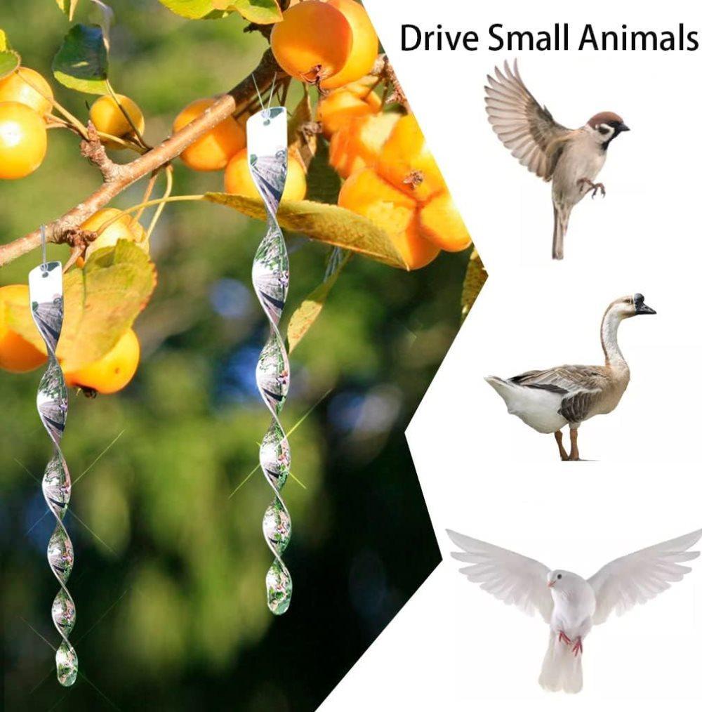 30-Pack Silver Bird Repellent Spiral Scarecrow, UV Resistant for Garden and Terrace, 30 cm - Image 3