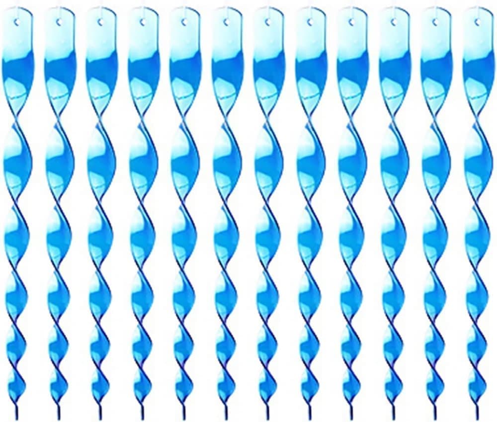 30-Pack Blue Bird Repellent Spiral Reflective Scarecrow, UV Resistant for Garden and Terrace, 30 cm - Image 1