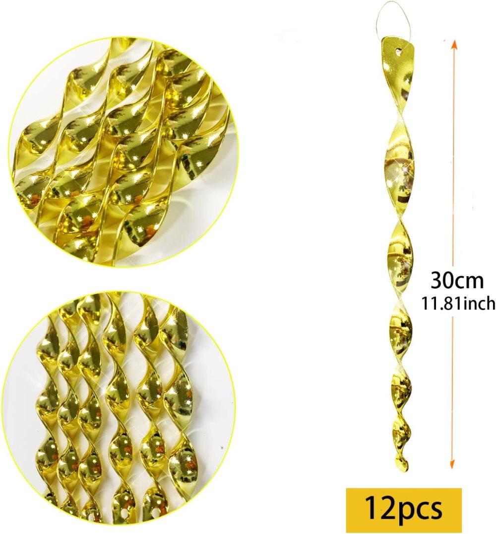 30-Pack Bird Repellent Spiral Scarecrow, 30 cm, UV Resistant for Garden and Terrace in Gold - Image 2