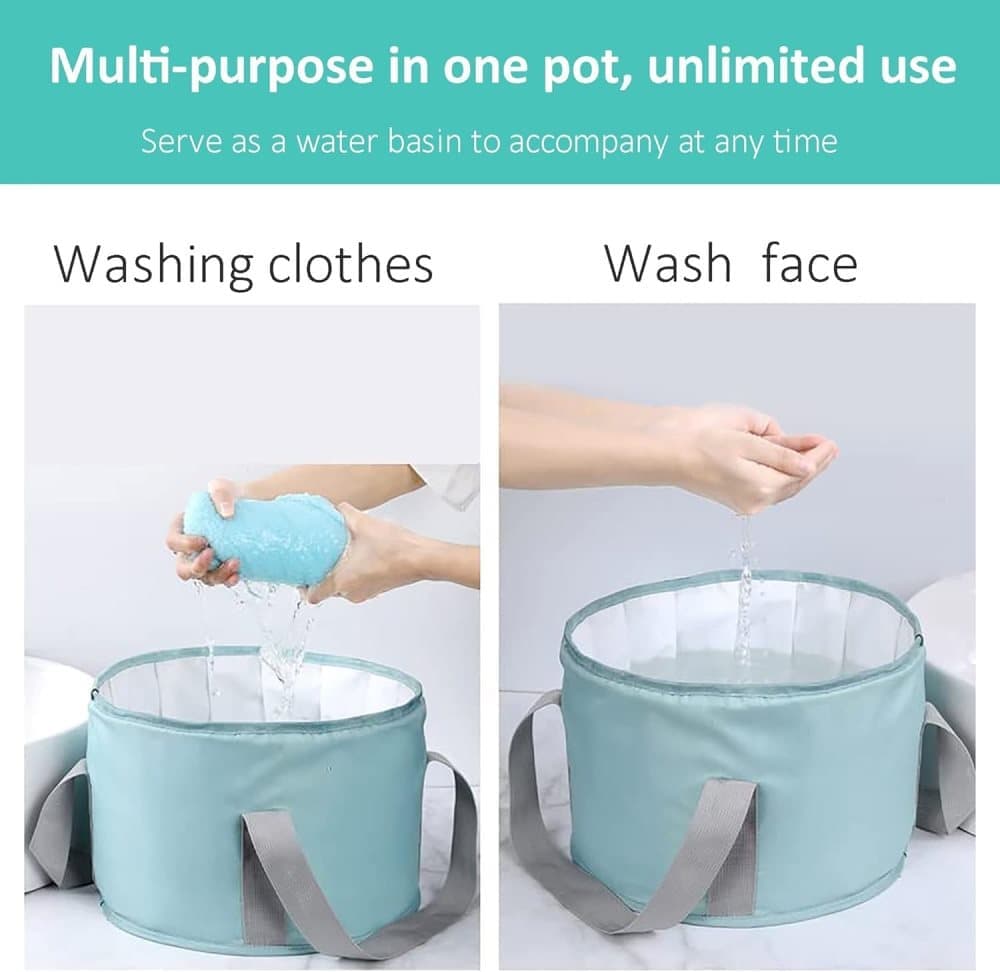 Foldable Foot Bath Tub 30x20cm, Portable Foot Spa for Home Travel Camping and Outdoor Use, Wood - Image 3