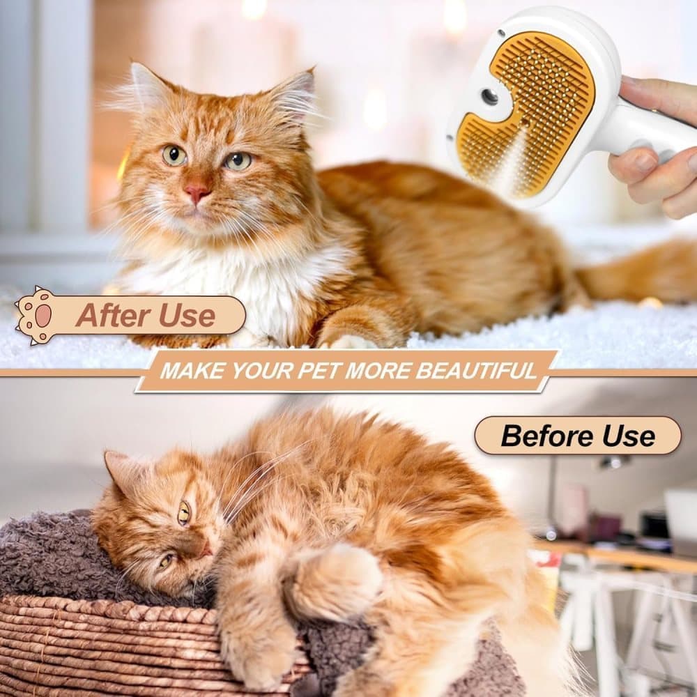 Pet Brush for Dogs and Cats, 20x11.5x8 cm, Effective Pressure Brush for Pet Fur Care - Image 4
