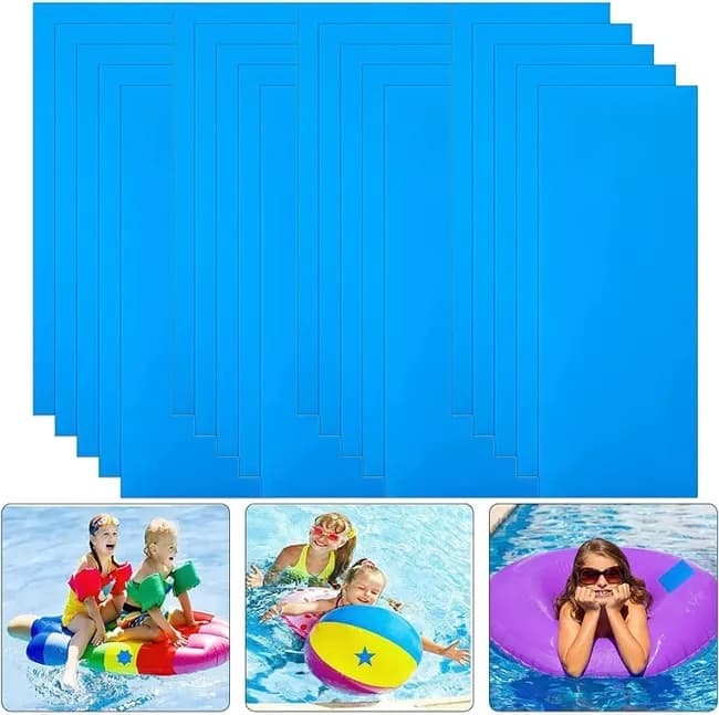 20 pcs PVC Pool Repair Kit, Self-Adhesive Waterproof Patches for Pools and Inflatables - Image 1