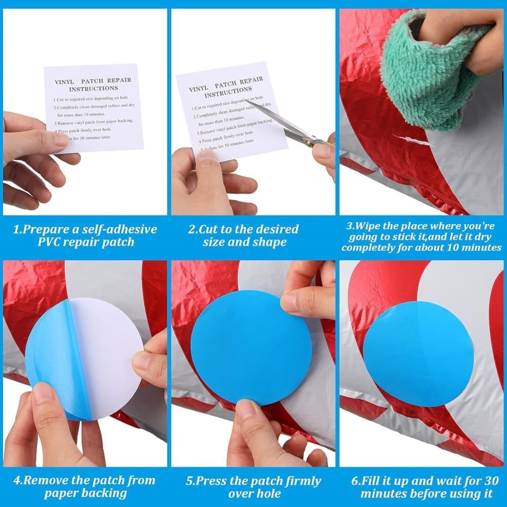 20 pcs PVC Pool Repair Kit, Self-Adhesive Waterproof Patches for Pools and Inflatables - Image 2