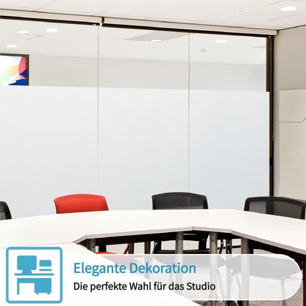 60cmx5m Frosted Self-Adhesive Window Film for Privacy and UV Protection, White, Opaque for Bathrooms and Offices - Image 6