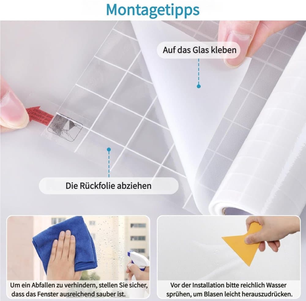 60cmx5m Frosted Self-Adhesive Window Film for Privacy and UV Protection, White, Opaque for Bathrooms and Offices - Image 7