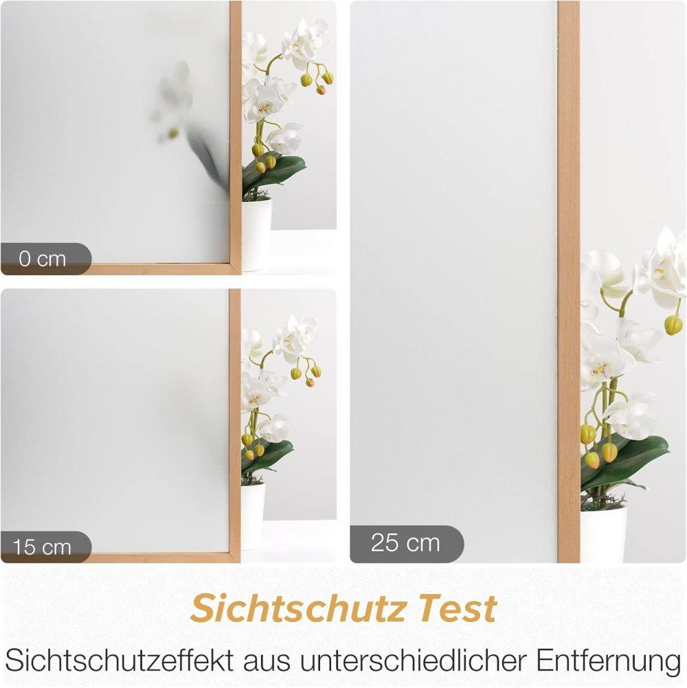 Frosted self-adhesive window film for privacy and UV protection, opaque, for offices and bathrooms, 45cmx2m - Image 7