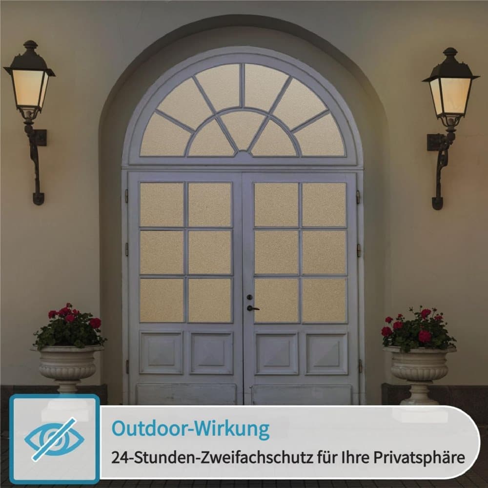 Self-Adhesive Frosted Window Film for Bathrooms and Offices, 60cmx3m, White - UV Protection Privacy Film - Image 3