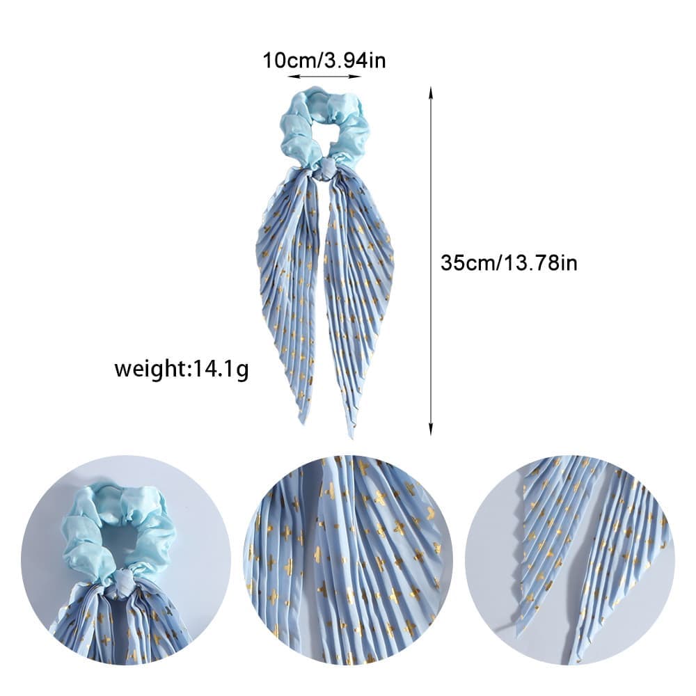 Colorful Satin Hair Ties with Bow 6-Pack, Scrunchies Hair Bands for Women, Compatible with Weddings Parties Work School Yoga - Image 4