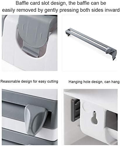 Foil Cutter with Wall Holder for Plastic and Aluminum Foil, 39x10x24cm, Gray - Image 7