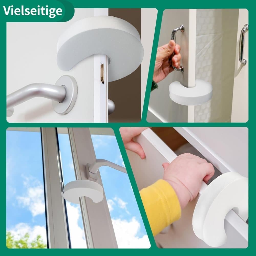 6-Pack Kids Door Stops, High Density EVA Pinch Protection Door Clips for Child Safety, Compatible with Most Doors - Image 8