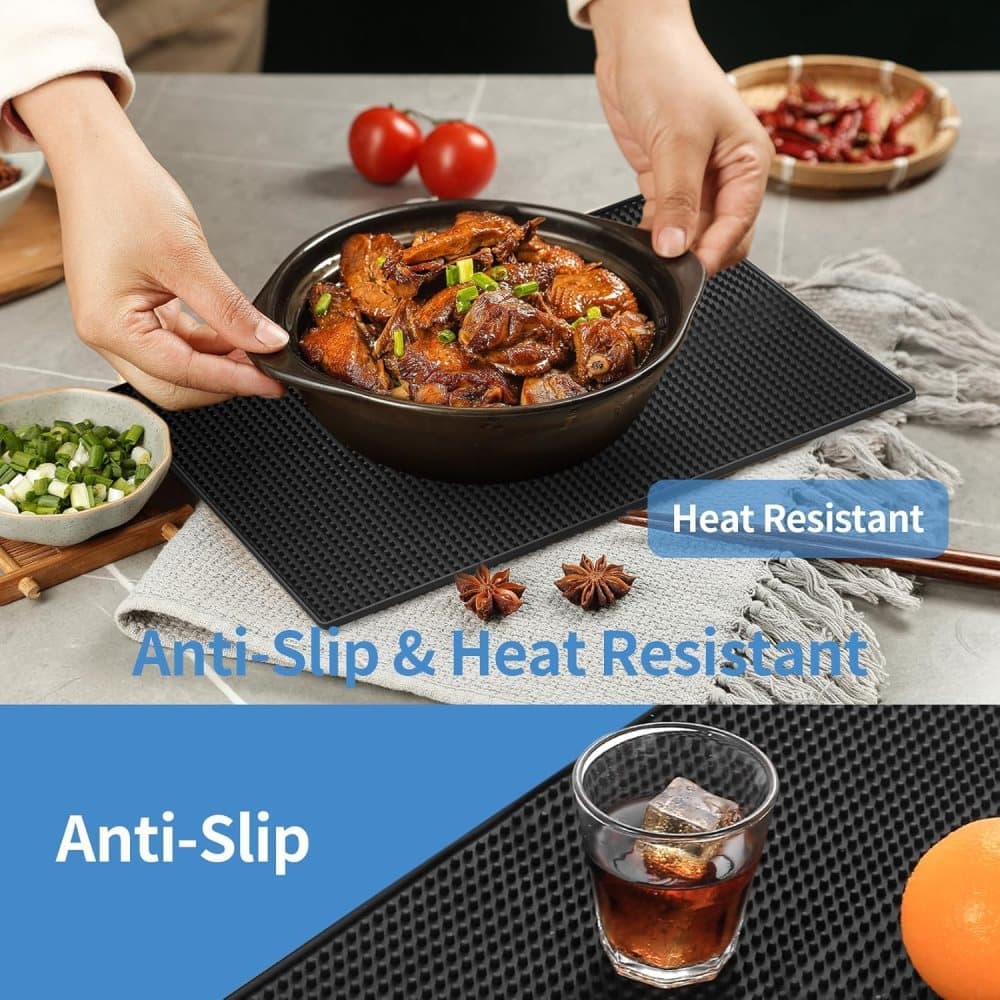 Non-Slip Dish Drying Mat 45x30cm, Bar Mat Dish Rack - Image 8