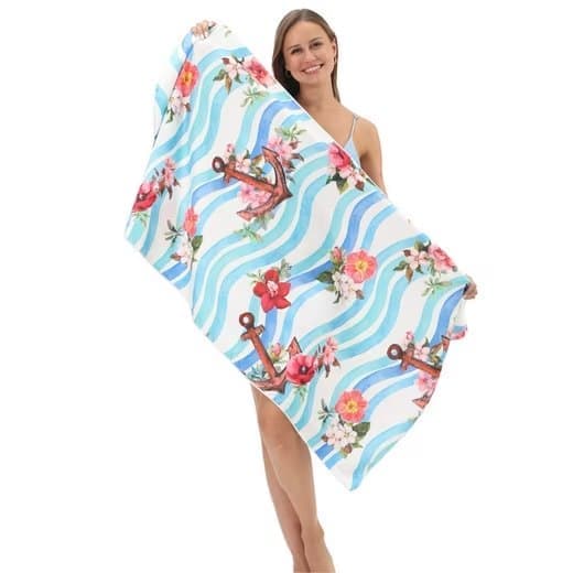XXL Microfiber Beach Towel, Quick-Drying Lightweight Bath Towel for Beach, 70x140 cm - Image 1