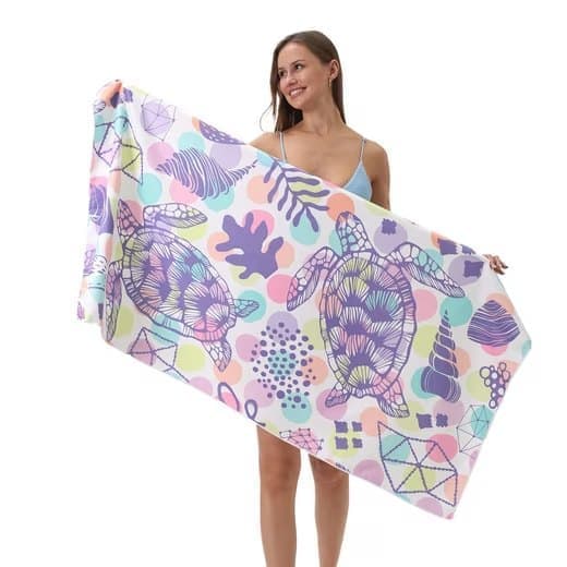 XXL Microfiber Beach Towel, Quick-Drying Lightweight Bath Towel for Beach, 70x140 cm - Image 1