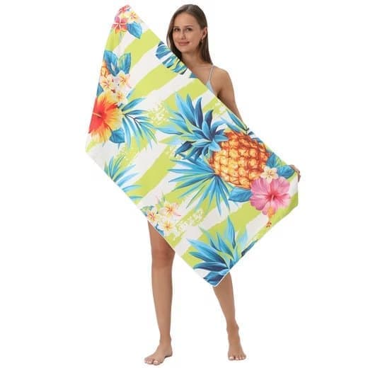 1 XXL Microfiber Beach Towel, 70x140 cm, Quick-Drying Lightweight Bath Towel for Beach - Image 1