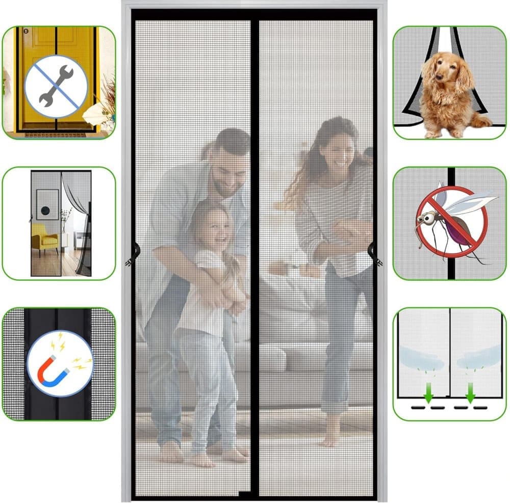 80 x 210 cm Magnetic Insect Screen Door, Automatic Closing, Durable and Scratch-Resistant, Breathable for Mosquito Protection - Image 2