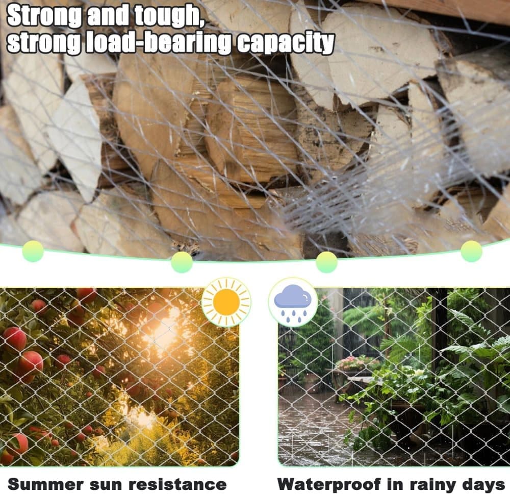 1 Pack Cat Protection Net for Balconies and Windows, Compatible with Cats, 8M x 3M - Image 4