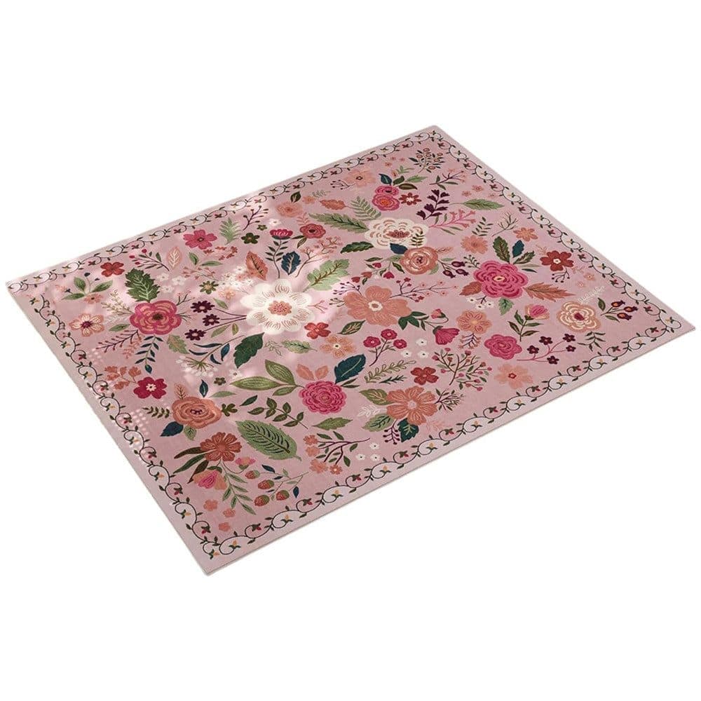 Bohemian Floral Doormat Non-slip Absorbent Dirt-Resistant Machine Washable for Bathroom Hallway and Kitchen, 60x90cm, Pink - Image 1