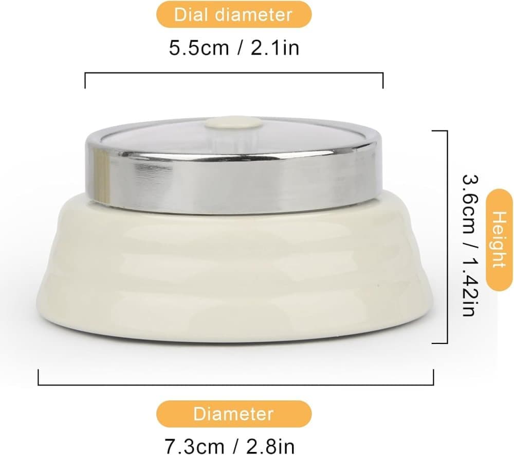 60 Minute Mechanical Kitchen Timer with Magnet, Light Purple, 3.6 x 7.3cm - Image 3
