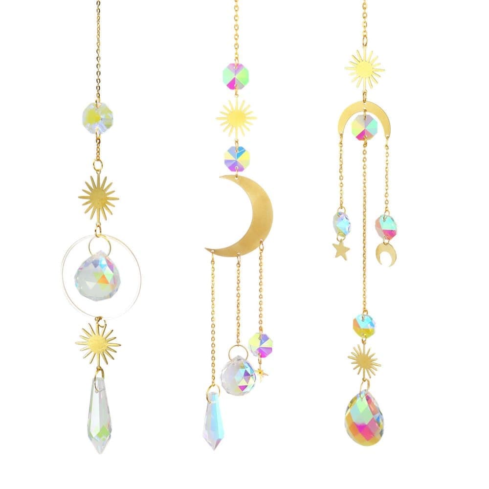 6 inches rainbow refractive prism suncatcher, crystal sun reflecting decoration, , SZ4 - Image 1