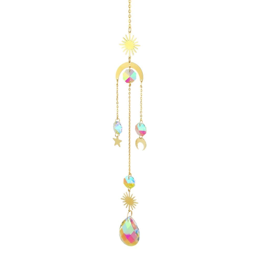 6 inches rainbow refractive prism suncatcher, with crystal decoration, , 6 inches - Image 1