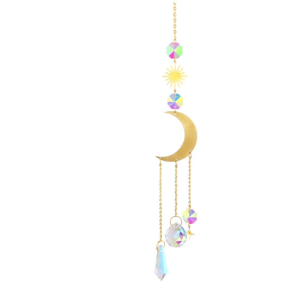 6 inches rainbow refractive prism suncatcher, crystal sun reflecting decoration, , 6 inches - Image 1