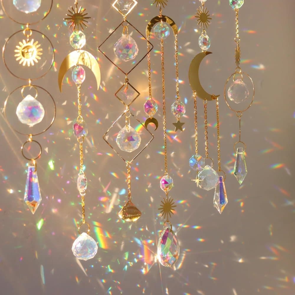 6 inches rainbow refractive prism suncatcher, crystal sun reflecting decoration, , 6 inches - Image 2