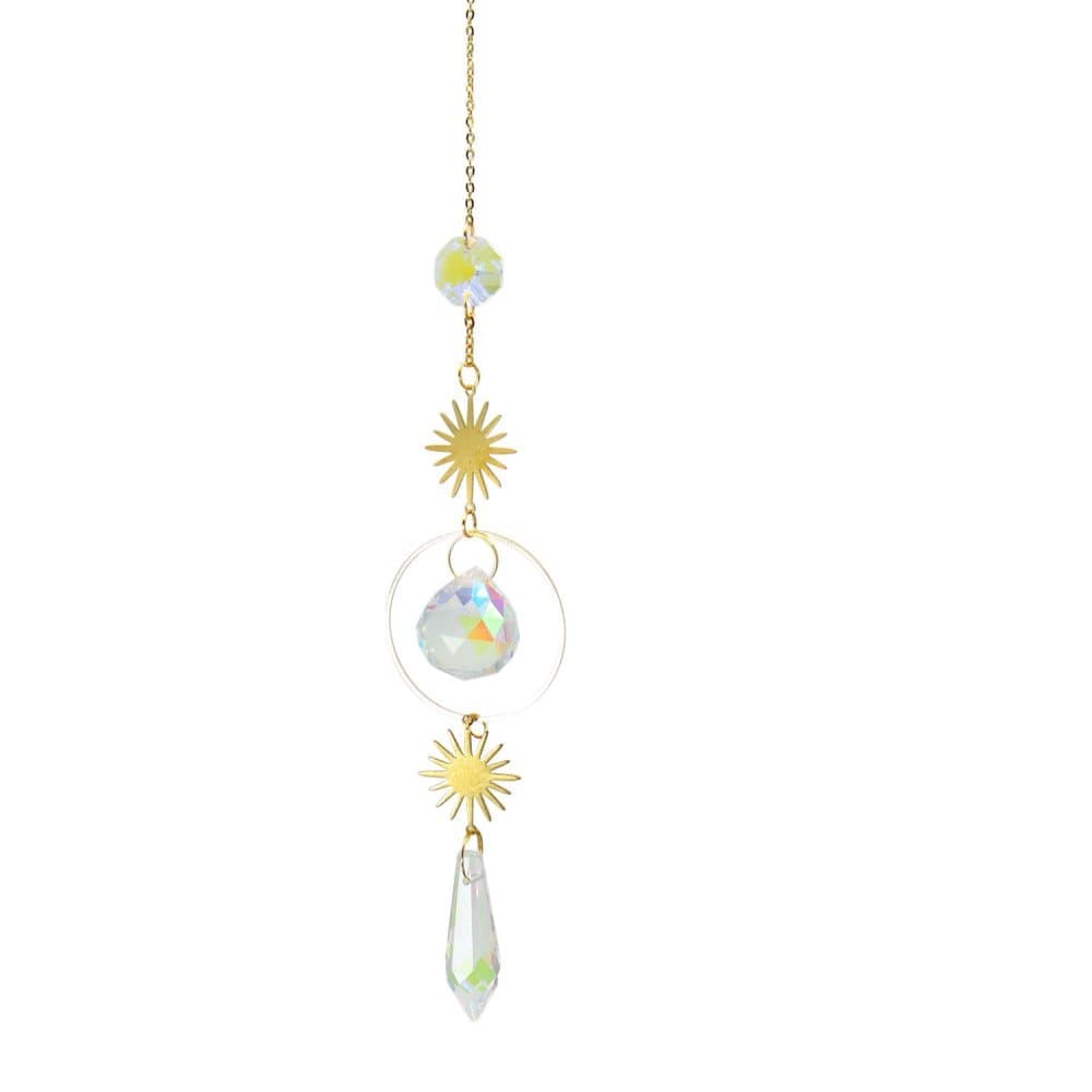 6 inches rainbow refractive prism suncatcher crystal decoration, 15 cm - Image 1