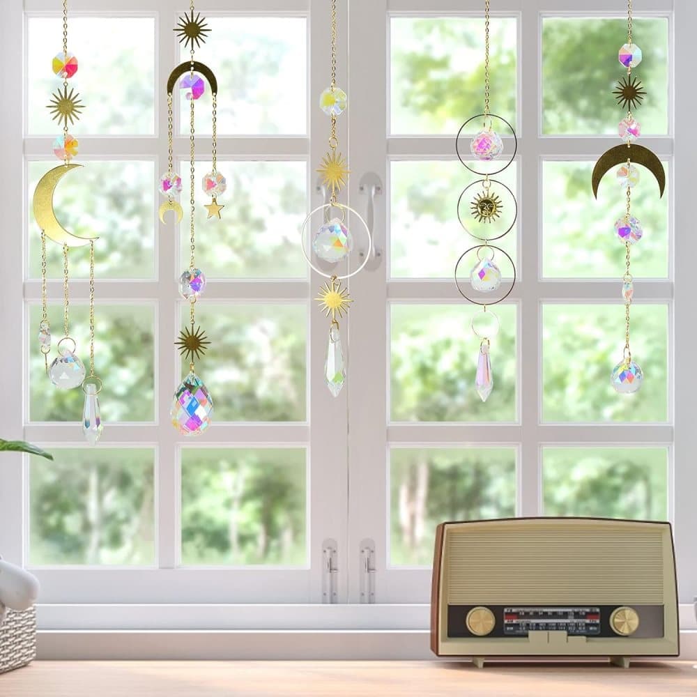 6 inches rainbow refractive prism suncatcher crystal decoration, 15 cm - Image 3