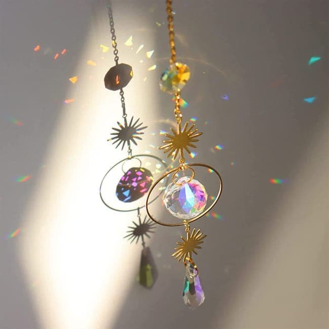 6 inches rainbow refractive prism suncatcher crystal decoration, 15 cm - Image 7