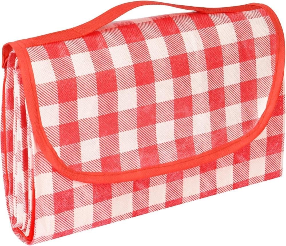 Waterproof Picnic Mat 200x200cm, Foldable with Carrying Handle, Durable for Camping Beach Park Outdoor Activities, Pink - Image 1