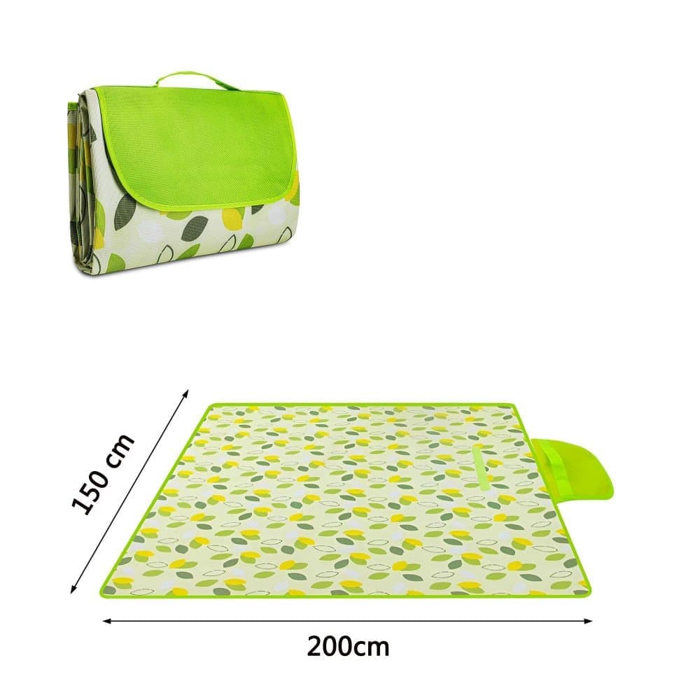 Waterproof Picnic Mat 150x200cm, Dark Green, Foldable with Carrying Handle, Durable for Camping Beach Park and Outdoor Activities - Image 8