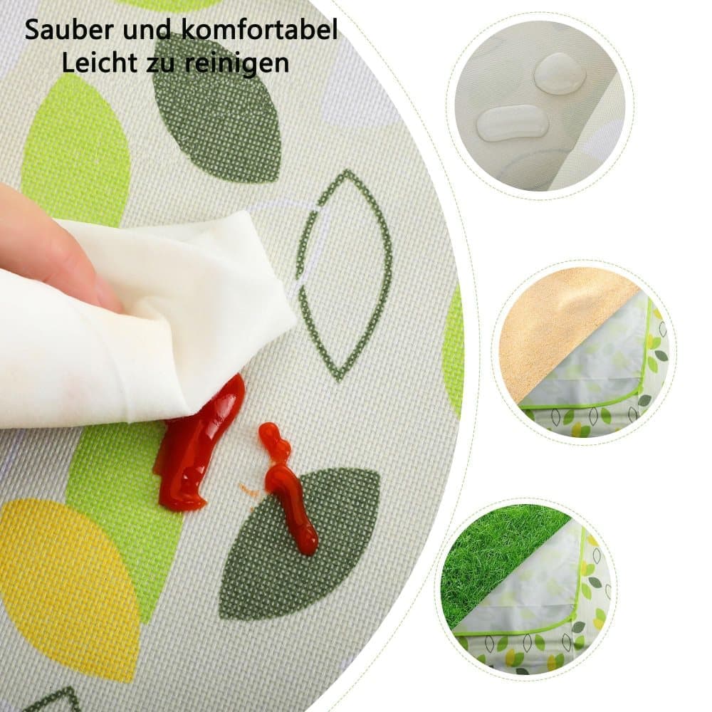 Waterproof Picnic Mat Foldable with Carrying Handle for Camping Beach Park Outdoor Activities, 100x150cm, Dark Green - Image 5