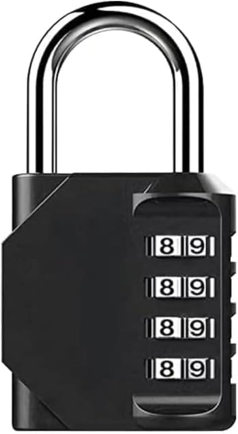 4-Digit Combination Lock with Long Shackle for Cabinets Fences Toolboxes Suitcases, 1.5\ - Image 1
